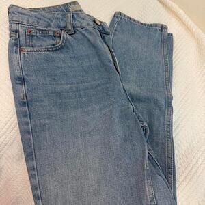 Topshop moto blue mom jeans